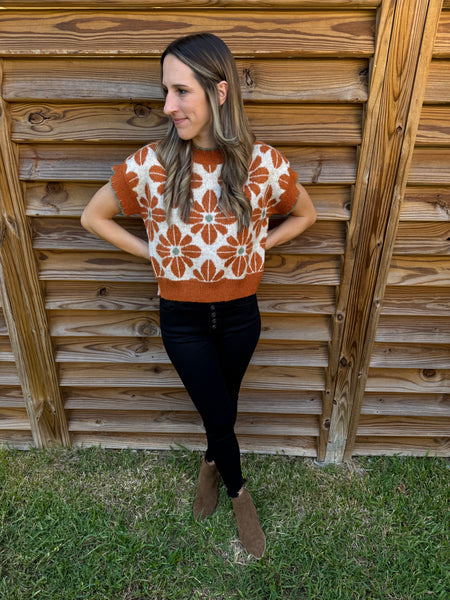 Autumn Is Calling Rust & Olive Sweater Top