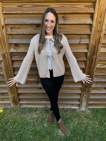 All About The Bows Knitted Sweater Cardigan