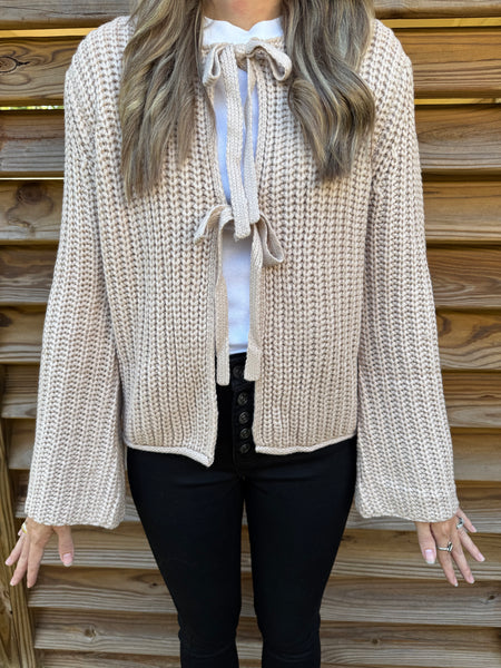 All About The Bows Knitted Sweater Cardigan