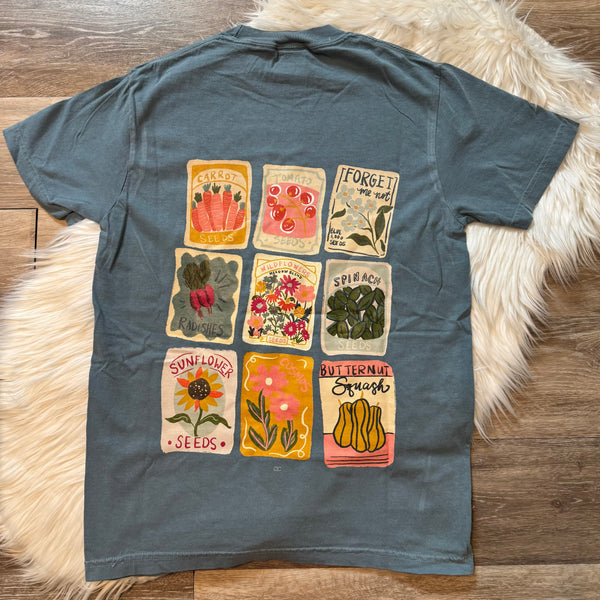 Sow Kindness Reap Grace Blue Tee