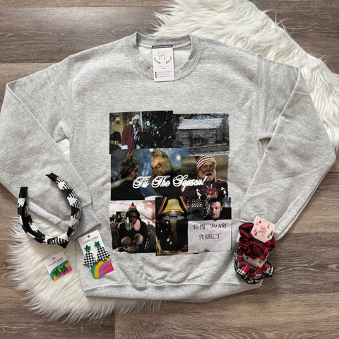 Tis' The Season Movie Grey Sweatshirt