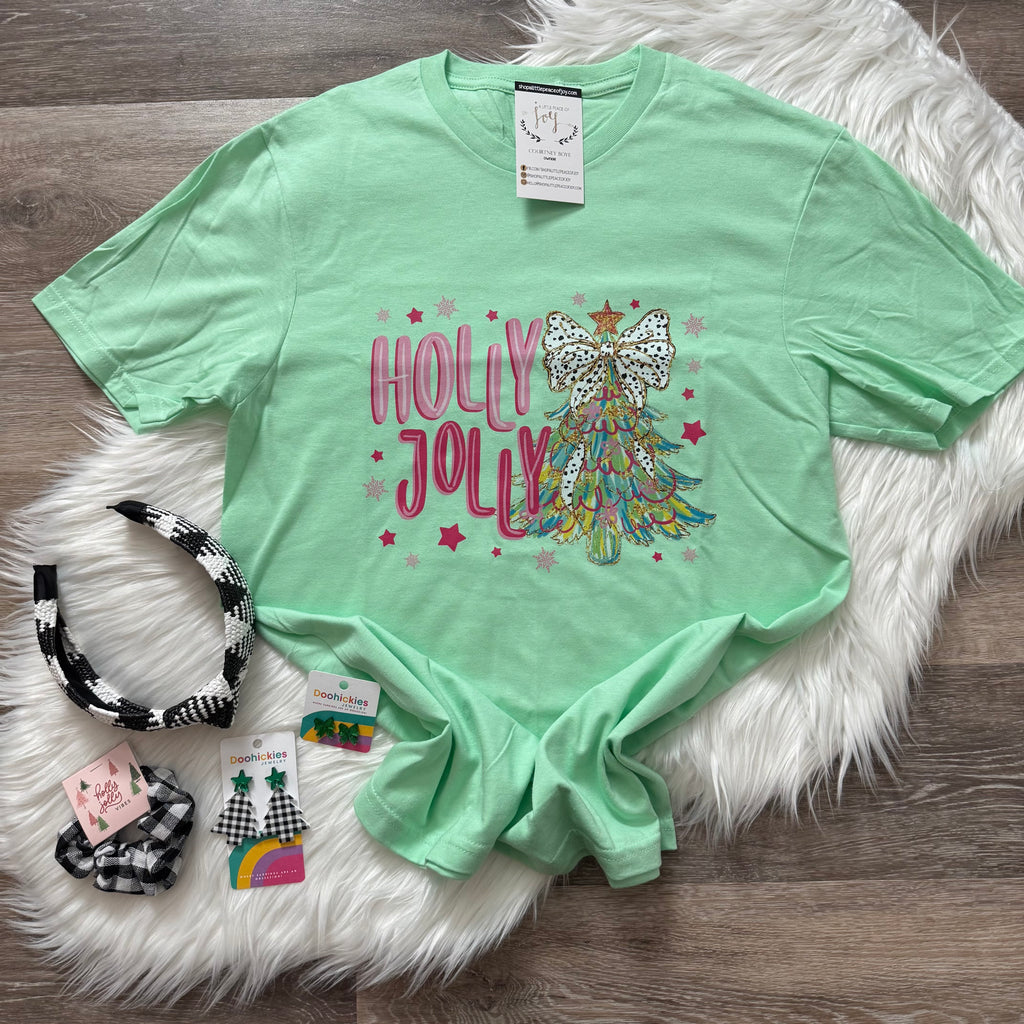 Holly Jolly Light Green Tee