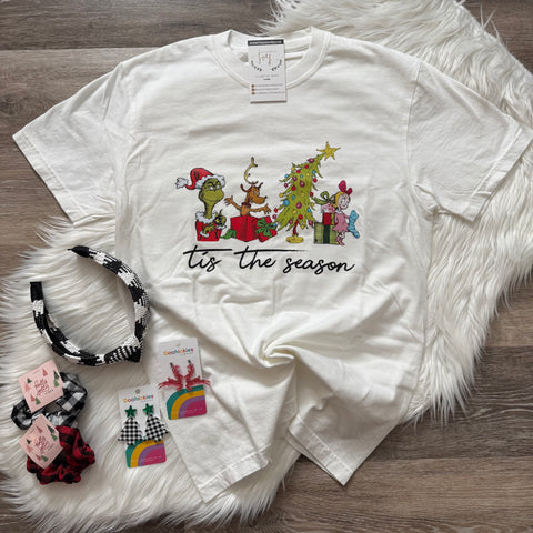 Tis The Season Grinch White Tee