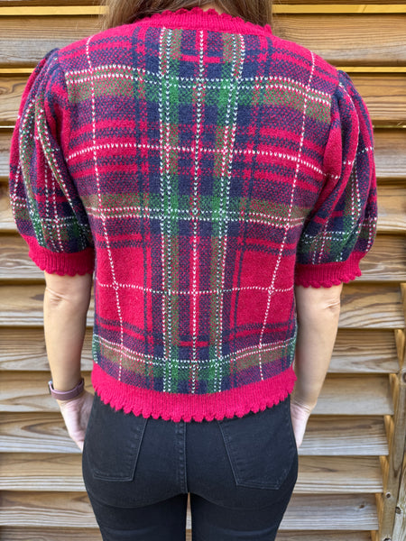 The Holly Holiday Red & Green Tartan Sweater