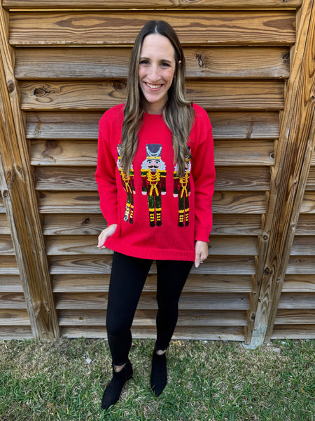 Nutcracker Sequin Christmas Sweater