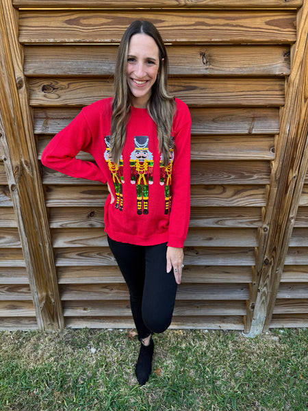 Nutcracker Sequin Christmas Sweater