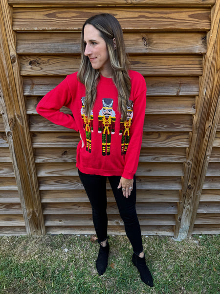 Nutcracker Sequin Christmas Sweater