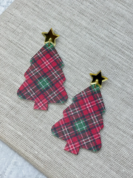 Christmas Tree Dangle Earrings - Multiple Colors