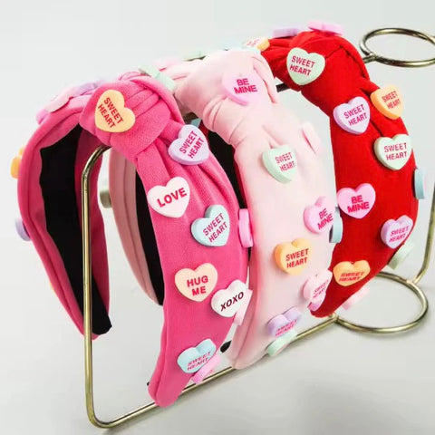 Conversation Heart Headbands - Multiple Colors