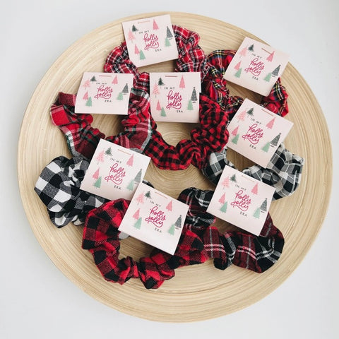 Christmas Themed Hair Scrunchies