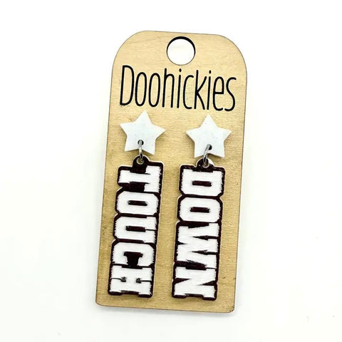 Touch Down Textured Dangle Earrings