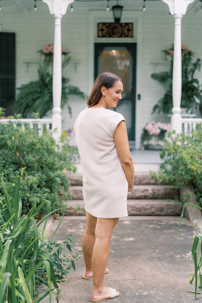 Tatum Textured Pocket Dress - Taupe