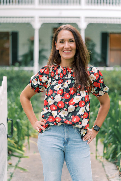 The Leila Floral Smocked Blouse