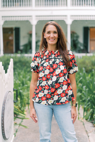 The Leila Floral Smocked Blouse