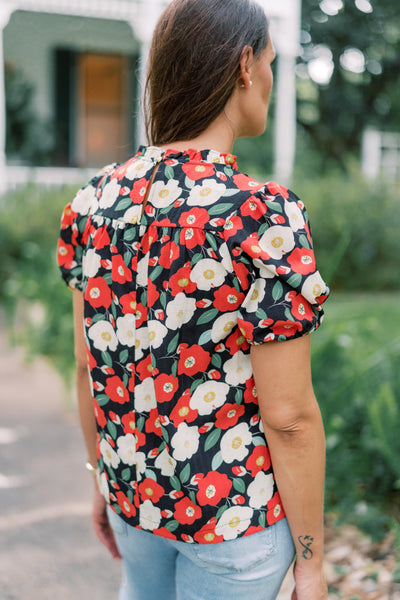 The Leila Floral Smocked Blouse