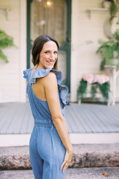 The Darling Denim Jumpsuit - Blue Denim