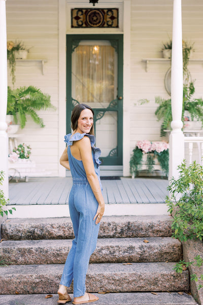 The Darling Denim Jumpsuit - Blue Denim