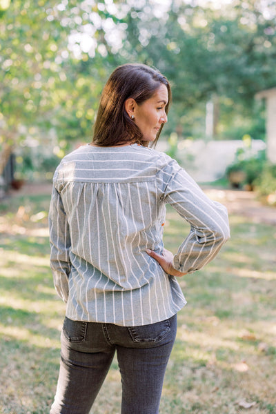 A Day To Remember Embroidered Striped Blouse