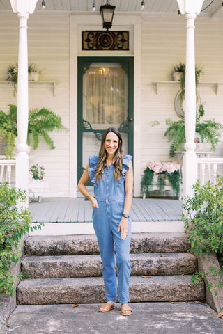 The Darling Denim Jumpsuit - Blue Denim