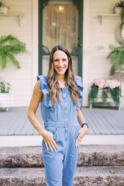 The Darling Denim Jumpsuit - Blue Denim