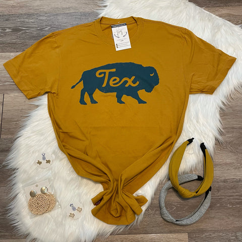 Buffalo Tex Mustard Tee