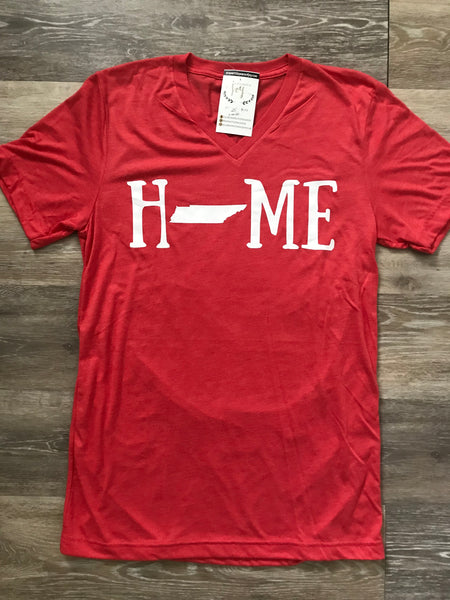 Home State V-Neck Tees Grey - Arizona, Oklahoma, Tennessee, California