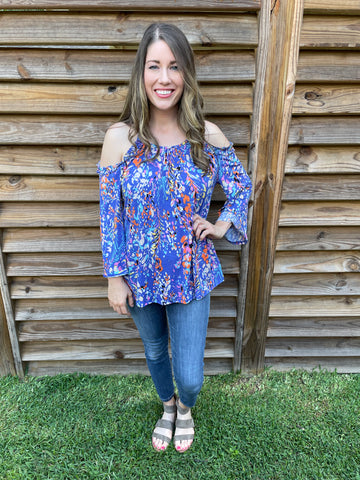 Peekaboo Floral Frenzy Blouse