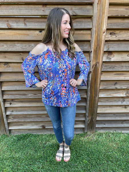 Peekaboo Floral Frenzy Blouse