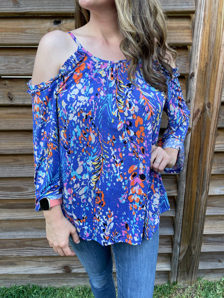 Peekaboo Floral Frenzy Blouse