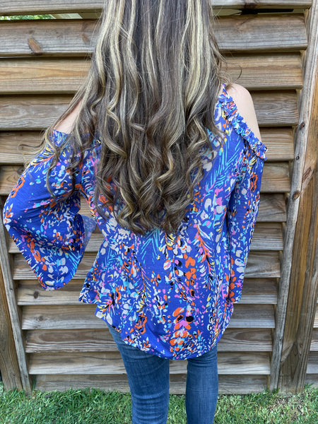 Peekaboo Floral Frenzy Blouse