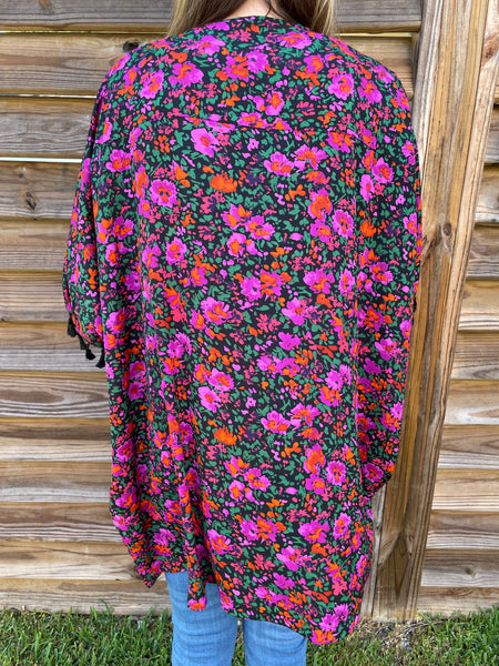 The Rebecca Ruffled Floral Kimono