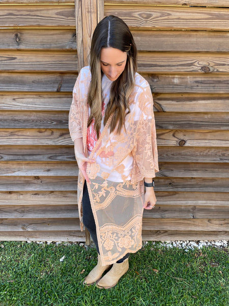 The Lacey Lou Midi Duster - Taupe