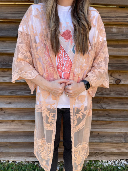 The Lacey Lou Midi Duster - Taupe