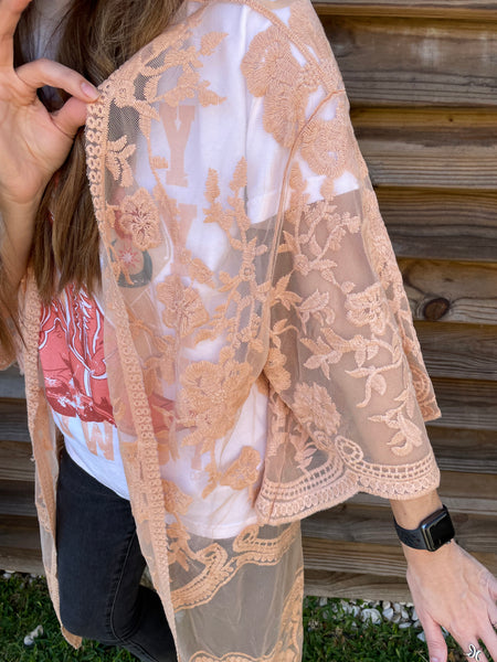 The Lacey Lou Midi Duster - Taupe